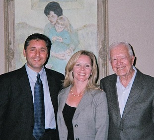 John and Theresa Hussman with President Jimmy Carter